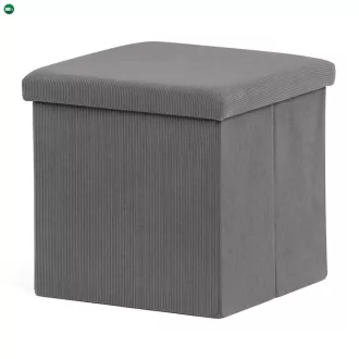Szürke Kordbársony Tárolós Puff. TAB-471 GREY6