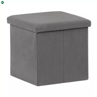 Szürke Kordbársony Tárolós Puff. TAB-471 GREY6