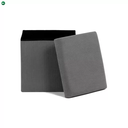 Szürke Kordbársony Tárolós Puff. TAB-471 GREY6
