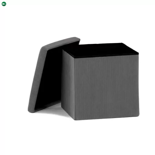 Szürke Kordbársony Tárolós Puff. TAB-471 GREY6