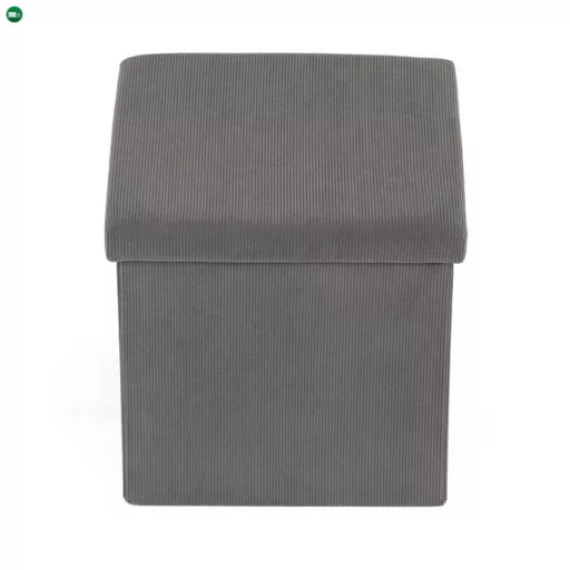 Szürke Kordbársony Tárolós Puff. TAB-471 GREY6