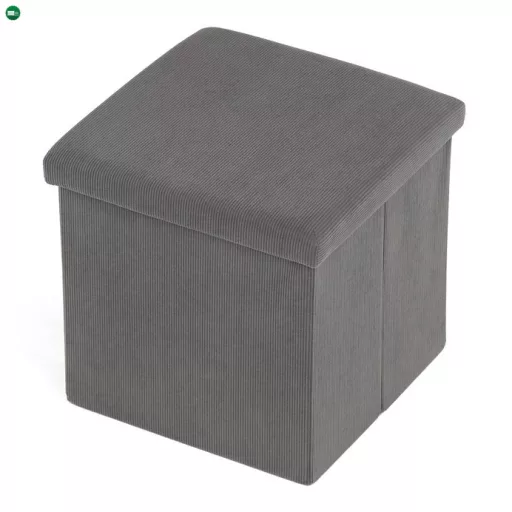 Szürke Kordbársony Tárolós Puff. TAB-471 GREY6