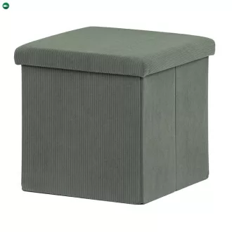 Zöld Kordbársony Tárolós Puff. TAB-471 GRN6