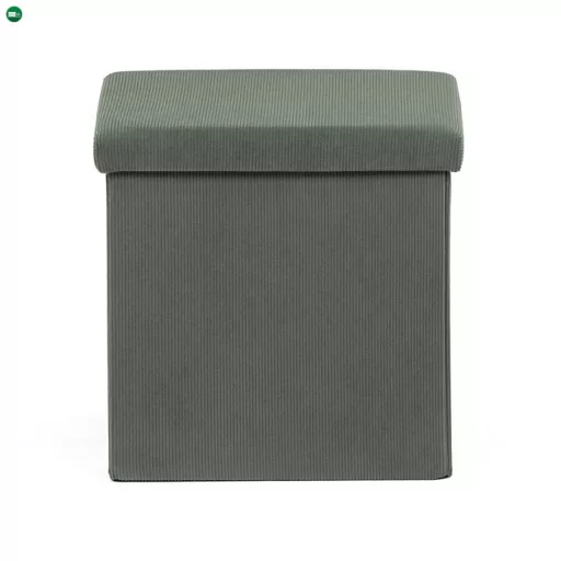 Zöld Kordbársony Tárolós Puff. TAB-471 GRN6