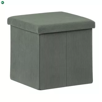 Zöld Kordbársony Tárolós Puff. TAB-471 GRN6