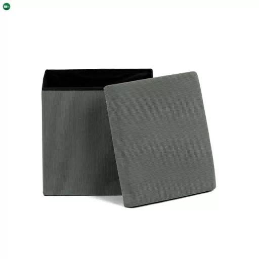 Zöld Kordbársony Tárolós Puff. TAB-471 GRN6