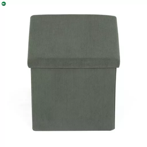 Zöld Kordbársony Tárolós Puff. TAB-471 GRN6