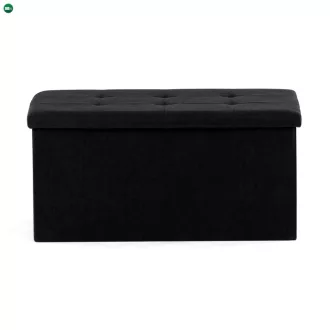 Fekete kordbársony Tárolós Puff. TAB-472 BK6