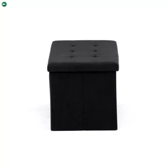 Fekete kordbársony Tárolós Puff. TAB-472 BK6