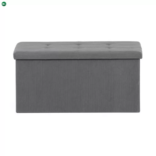 Szürke Kordbársony Tárolós Puff. TAB-472 GREY6