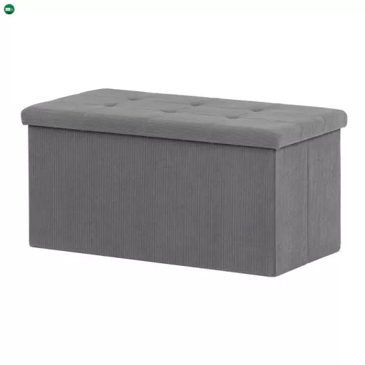 Szürke Kordbársony Tárolós Puff. TAB-472 GREY6