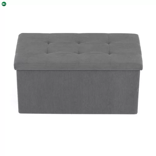 Szürke Kordbársony Tárolós Puff. TAB-472 GREY6