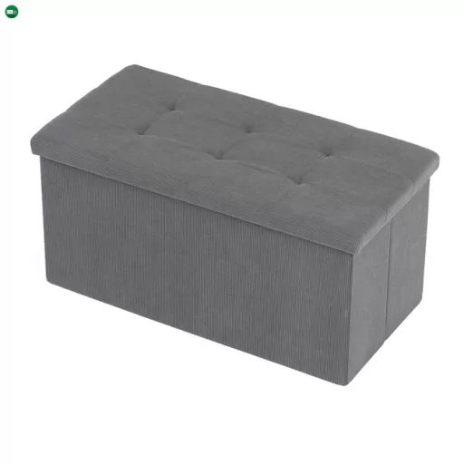 Szürke Kordbársony Tárolós Puff. TAB-472 GREY6
