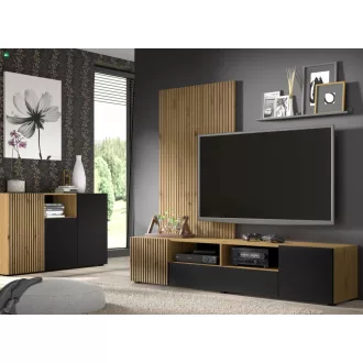   LAMELLÁS FALI PANEL MDF 2 db. 137x23 cm. WOTAN TÖLGY SZÍNBEN AURIS