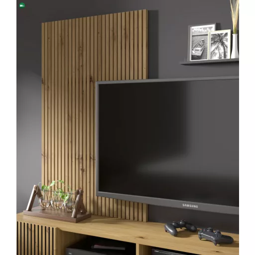 LAMELLÁS FALI PANEL MDF 2 db. 137x23 cm. WOTAN TÖLGY SZÍNBEN AURIS