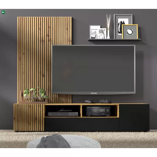 LAMELLÁS FALI PANEL MDF 2 db. 137x23 cm. WOTAN TÖLGY SZÍNBEN AURIS