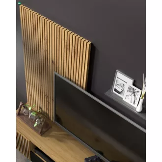   LAMELLÁS FALI PANEL MDF 2 db. 137x23 cm. WOTAN TÖLGY SZÍNBEN AURIS