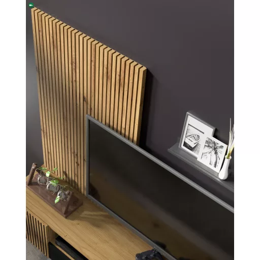 LAMELLÁS FALI PANEL MDF 2 db. 137x23 cm. WOTAN TÖLGY SZÍNBEN AURIS
