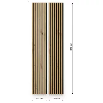   LAMELLÁS FALI PANEL MDF 2 db. 137x23 cm. WOTAN TÖLGY SZÍNBEN AURIS