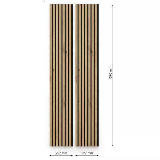 LAMELLÁS FALI PANEL MDF 2 db. 137x23 cm. WOTAN TÖLGY SZÍNBEN AURIS