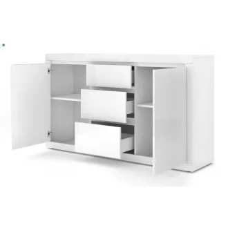 Magasfényű Fehér Komód BELLO BIANCO 3