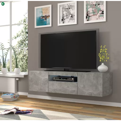 AURA TV Szekrény 150 cm Beton Színben