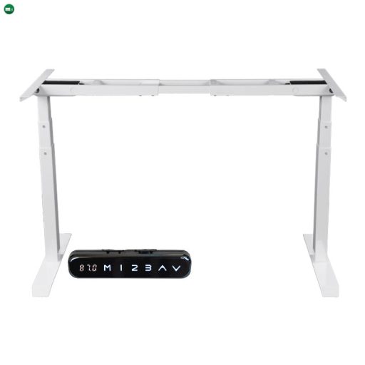 Elektromosan Állítható Magasságú Asztalbázis, 60-125 cm, 3 Memóriás, 3 Láb Szegmens, USB, FEHÉR Íróasztal Váz, Emelhető Asztalláb - Asztallap Nélkül!