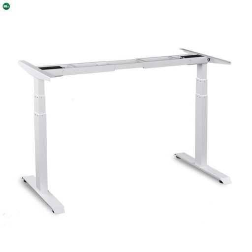 Elektromosan Állítható Magasságú Asztalbázis, 60-125 cm, 3 Memóriás, 3 Láb Szegmens, USB, FEHÉR Íróasztal Váz, Emelhető Asztalláb - Asztallap Nélkül!
