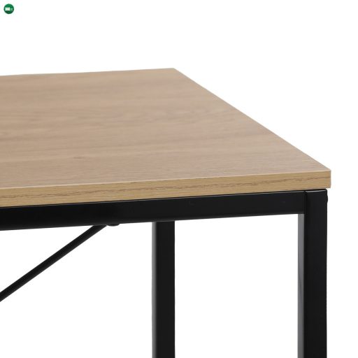100 cm. Széles Íróasztal Könyvespolccal Tölgy Színben. MDF asztallap, fém váz. Belföldi Raktárról