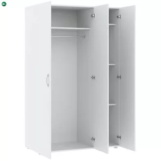   BASIC ruhásszekrény 110 cm, fehér, 3 ajtós – raktárról