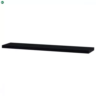  P-002 Lebegő polc 120 cm, MDF, Magasfényű Fekete Színben Belföldi Raktárról