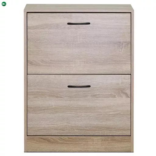 Cipőtartó (cipősszekrény), MDF, barna, ABO-G1014 OAK Belföldi Raktárról