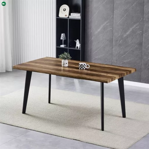 Étkezőasztal 160×90 cm, MDF, Old Wood. HT-F4416 OLW Belföldi Raktárról