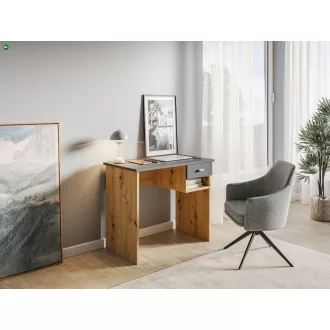   COLIN íróasztal 1 fiókkal, artisan tölgy/antracit színben