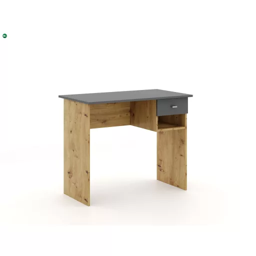 COLIN íróasztal 1 fiókkal, artisan tölgy/antracit színben