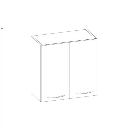 Konyhai Felsőszekrény Világos/Sötét Sonoma Színben. LIVIA LV-04/G 60 Belföldi Raktárról