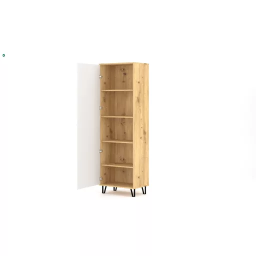 Szekrény Artisan tölgy / fehér matt színkombinációban – BILBAO BL17