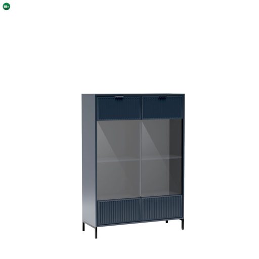 NISKA ELEGANZO LS-8 Üveges Vitrin Indigókék Színben