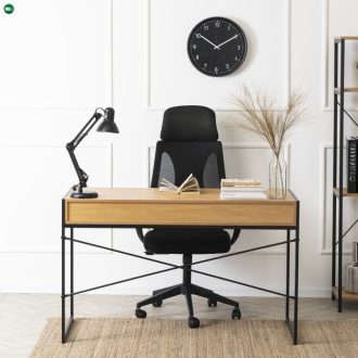 ALLY íróasztal 123 cm aranytölgy/fekete