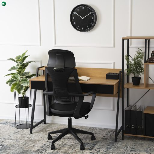 CASS íróasztal 120 cm tölgy/fekete