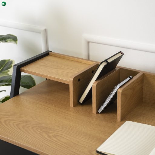 CASS íróasztal 120 cm tölgy/fekete