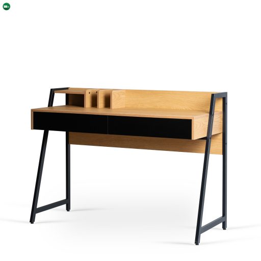 CASS íróasztal 120 cm tölgy/fekete