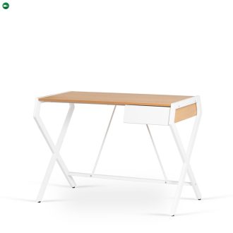 MEG íróasztal aranytölgy/fehér