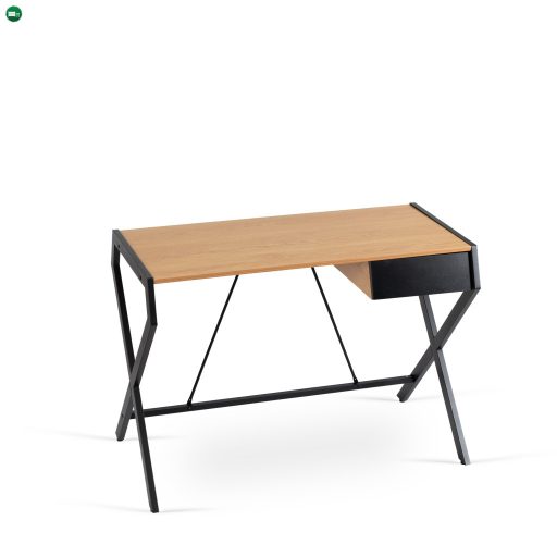 MEG íróasztal aranytölgy/fekete