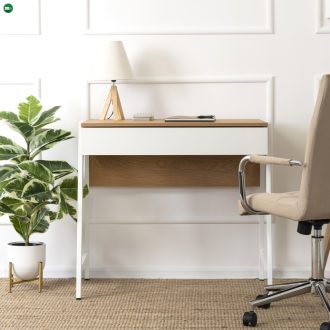 MORI Íróasztal 84 cm tölgy/fehér