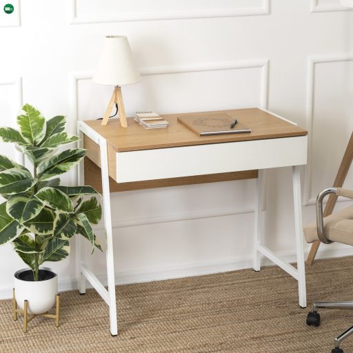 MORI Íróasztal 84 cm tölgy/fehér