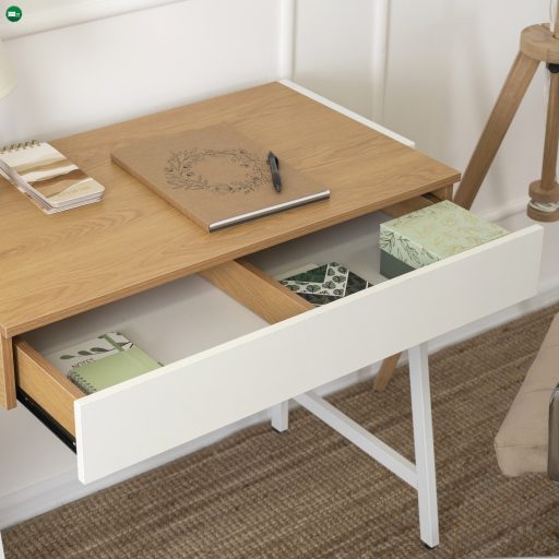 MORI Íróasztal 84 cm tölgy/fehér