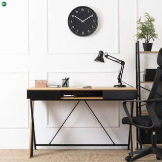REA íróasztal 120 cm aranytölgy/fekete