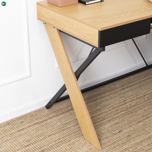 REA íróasztal 120 cm aranytölgy/fekete