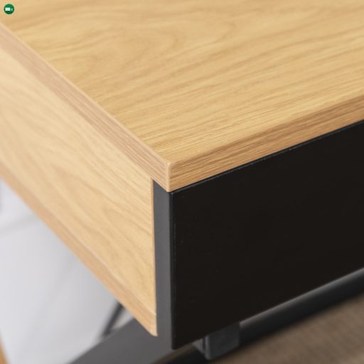 REA íróasztal 120 cm aranytölgy/fekete